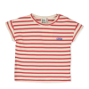Rood wit gestreepte t-shirt - Short sleeve baby tshirt offwhite 